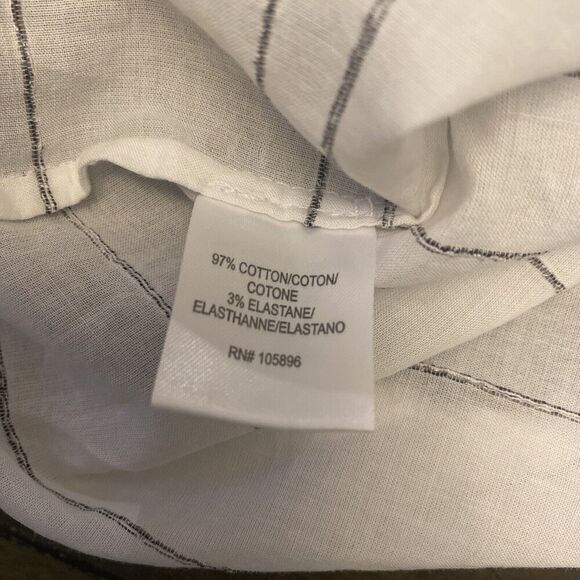 Worth Off The Shoulder Blouse Size white blouse subtle striped summer edwardian - Picture 6 of 8